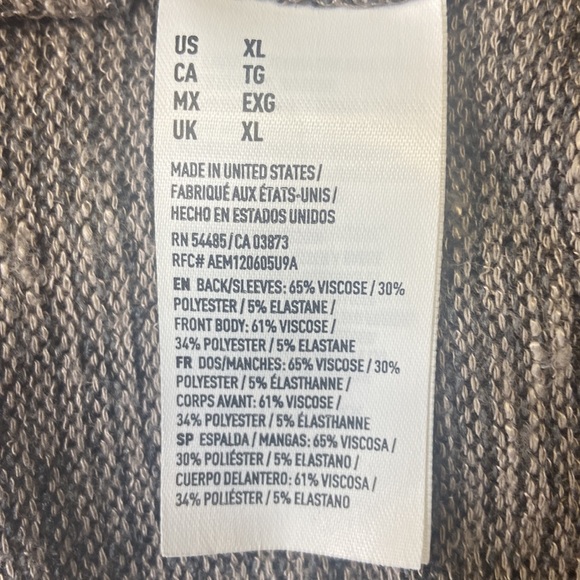 American Eagle outfitters Long shawl sweater cardigan drape front XL - Picture 11 of 13